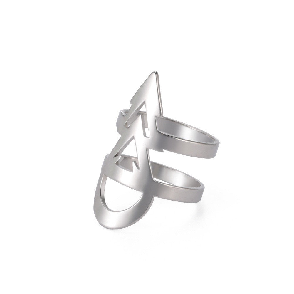 Men's And Women's Stainless Steel Arrow Shaped Rings