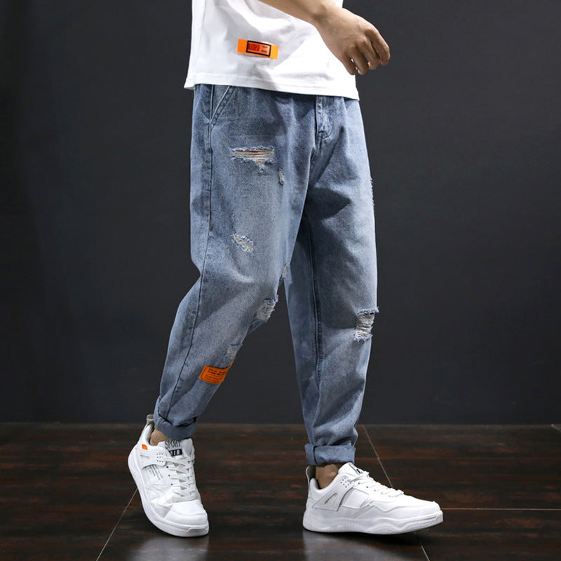 Trendy Loose Trousers Straight Korean Casual Pants Men