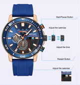 Watch Multi-function Chronograph Calendar Sports Men's Watches