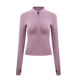 Long-sleeved Tight Jacket Workout Clothes Top Zipper Yoga Clothes