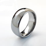 Men's Women's Simple Polished Pure Tungsten Carbide Rings