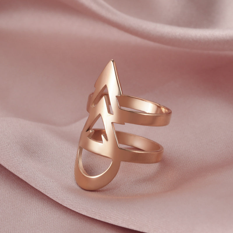 Men's And Women's Stainless Steel Arrow Shaped Rings